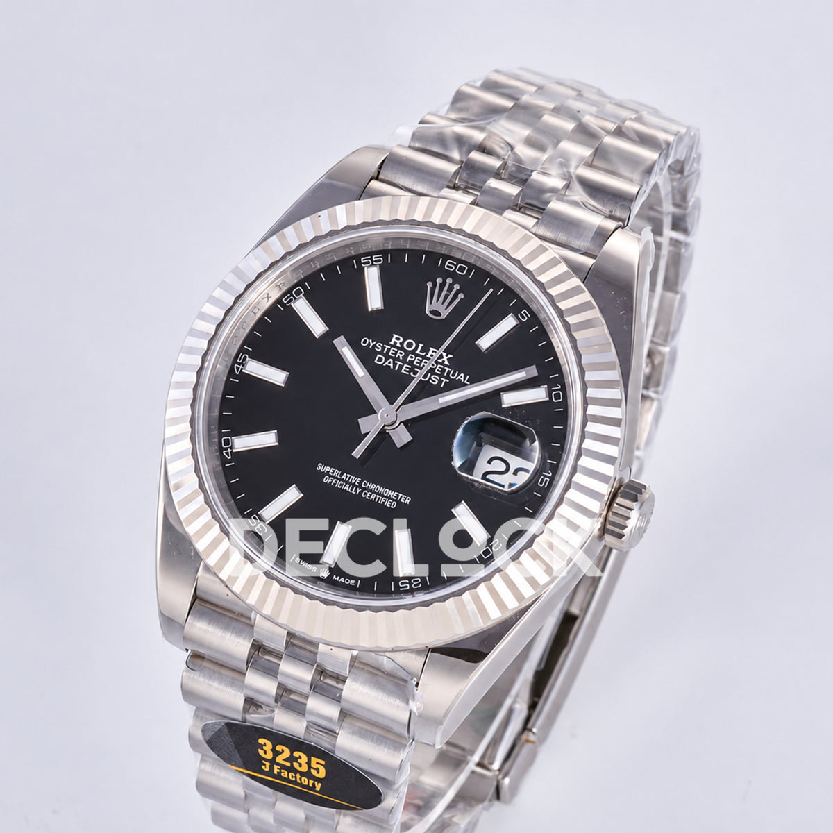 Rolex Datejust 41 126334 Black Stick Dial Jubilee JF JH3235 Free Sprung
