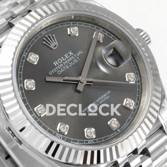 Rolex Datejust 41 126334 Grey Diamond Dial Jubilee VSF VS3235 V2