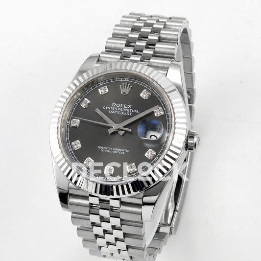 Rolex Datejust 41 126334 Grey Diamond Dial Jubilee Clean Plus JH3235 Free Sprung