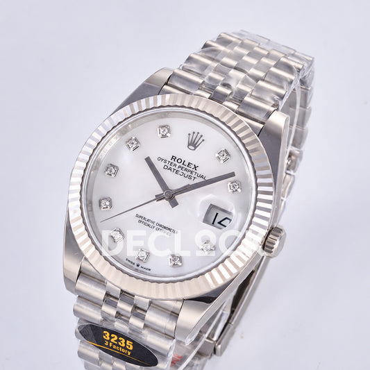 Rolex Datejust 41 126334 White Diamond Dial Jubilee JF JH3235 Free Sprung
