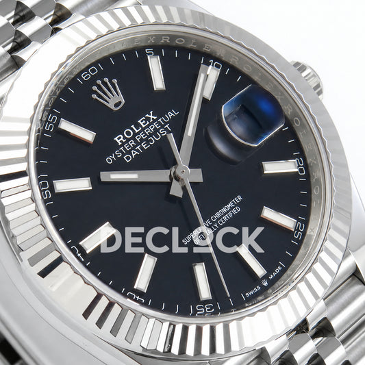 Rolex Datejust 41 126334 Black Stick Dial Jubilee Clean Plus JH3235 Free Sprung