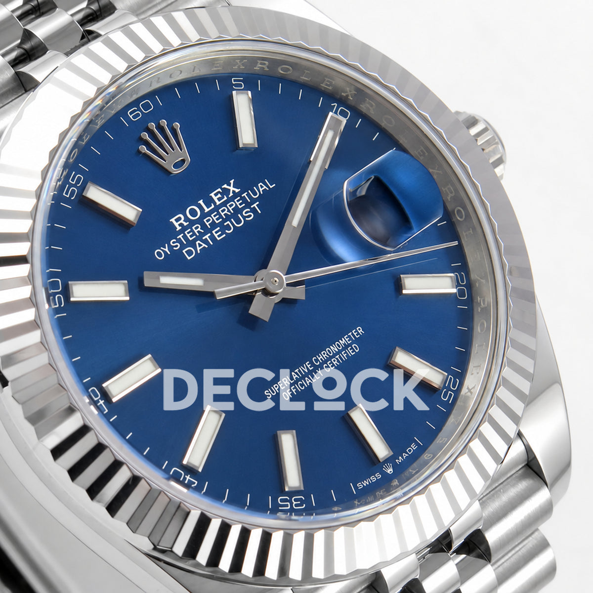 Rolex Datejust 41 126334 Blue Stick Dial Jubilee Clean Plus JH3235 Free Sprung