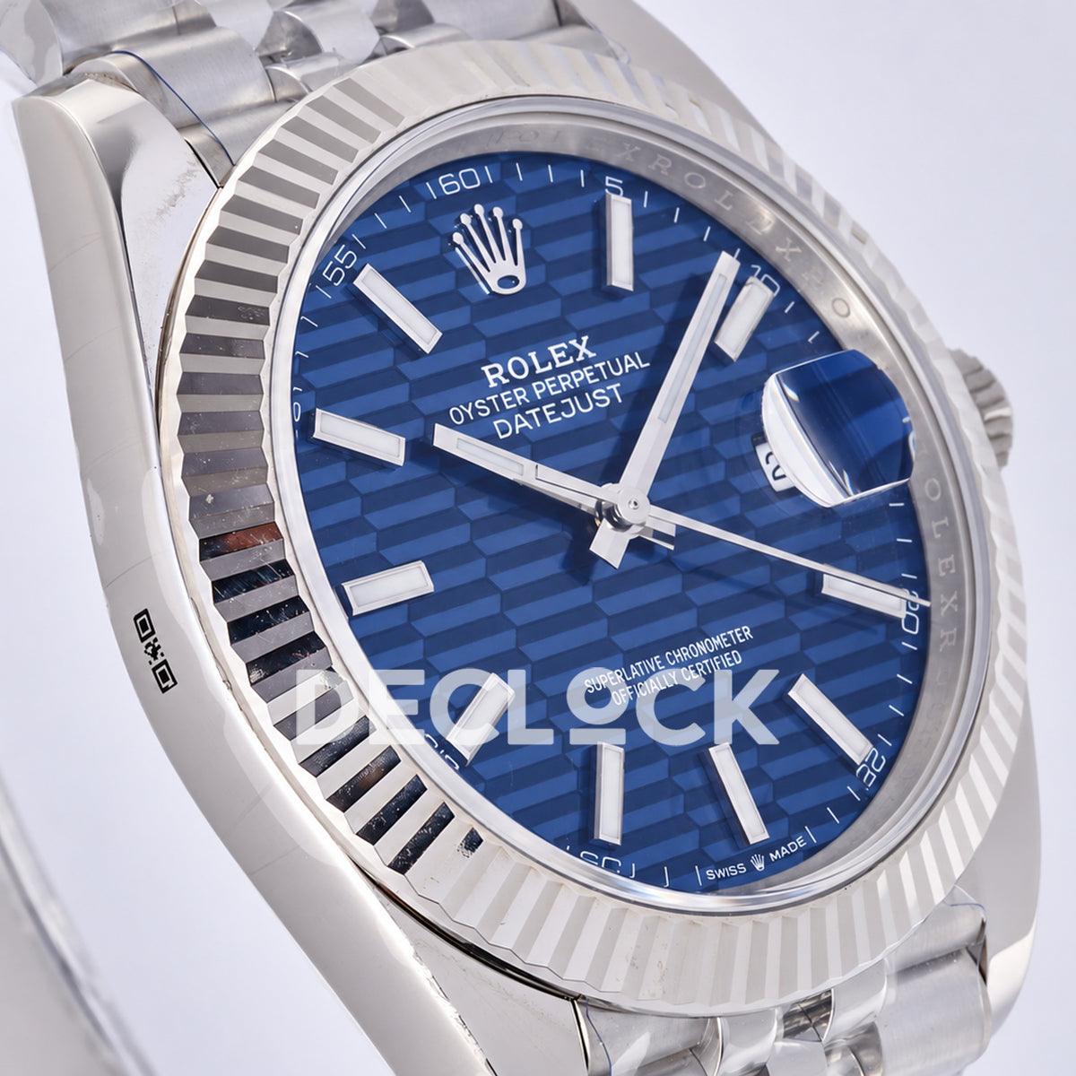Rolex Datejust 41 126334 Blue Textured Stick Dial Jubilee JF JH3235 Free Sprung