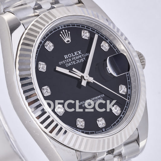 Rolex Datejust 41 126334 Black Diamond Dial Jubilee JF JH3235 Free Sprung