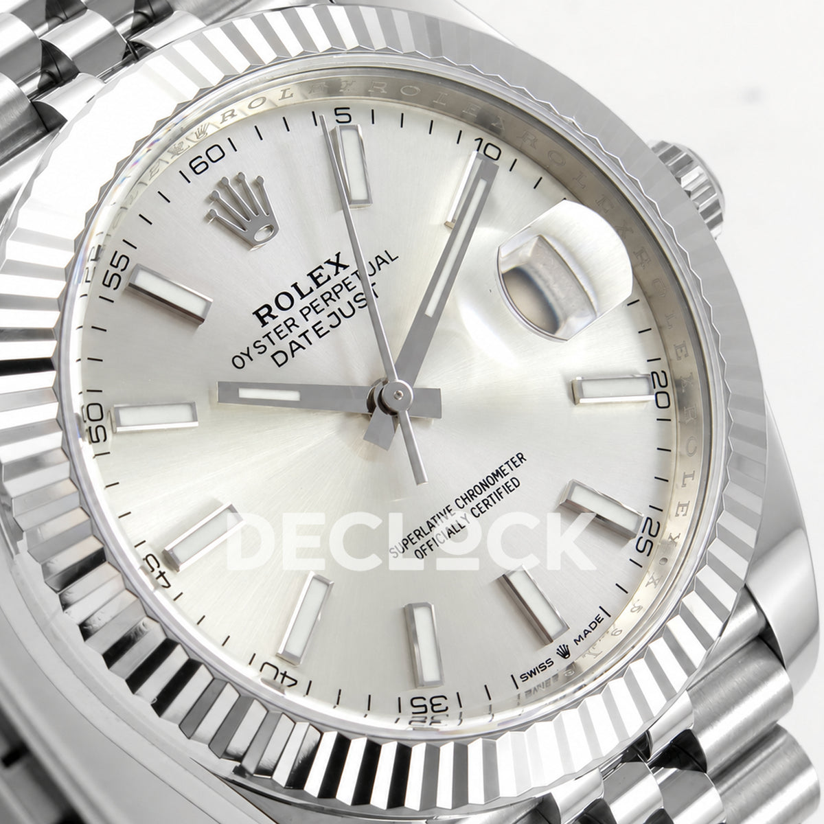 Rolex Datejust 41 126334 Silver Stick Dial Jubilee Clean Plus JH3235 Free Sprung