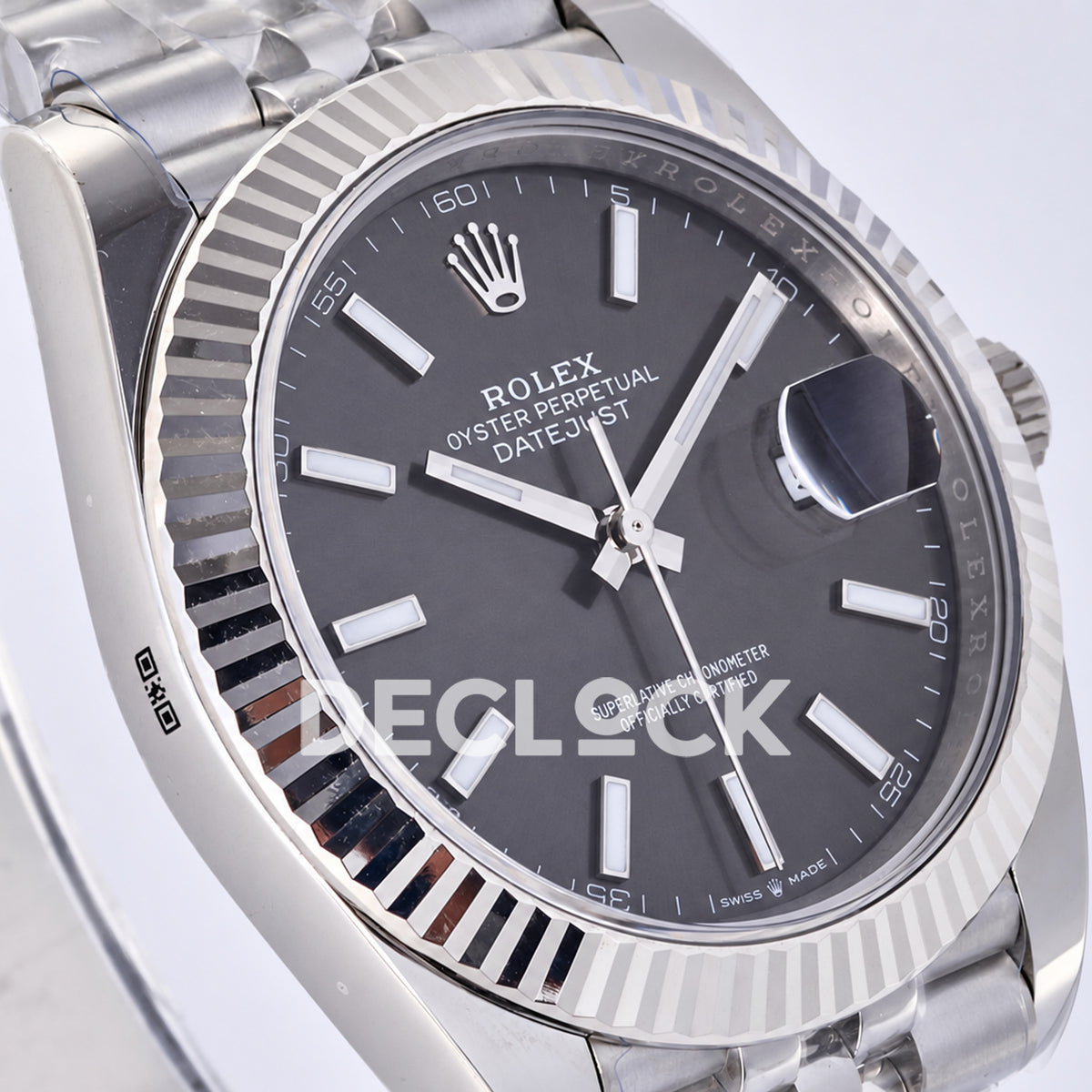 Rolex Datejust 41 126334 Grey Stick Dial Jubilee JF JH3235 Free Sprung