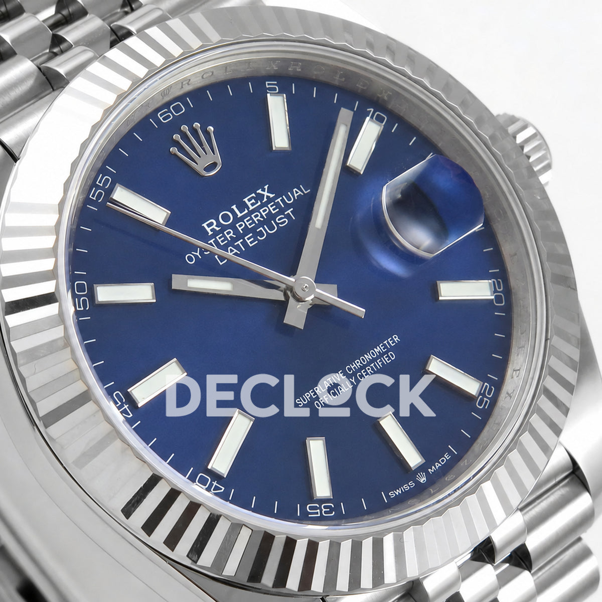 Rolex Datejust 41 126334 Blue Stick Dial Jubilee ERF JH3235 Free Sprung