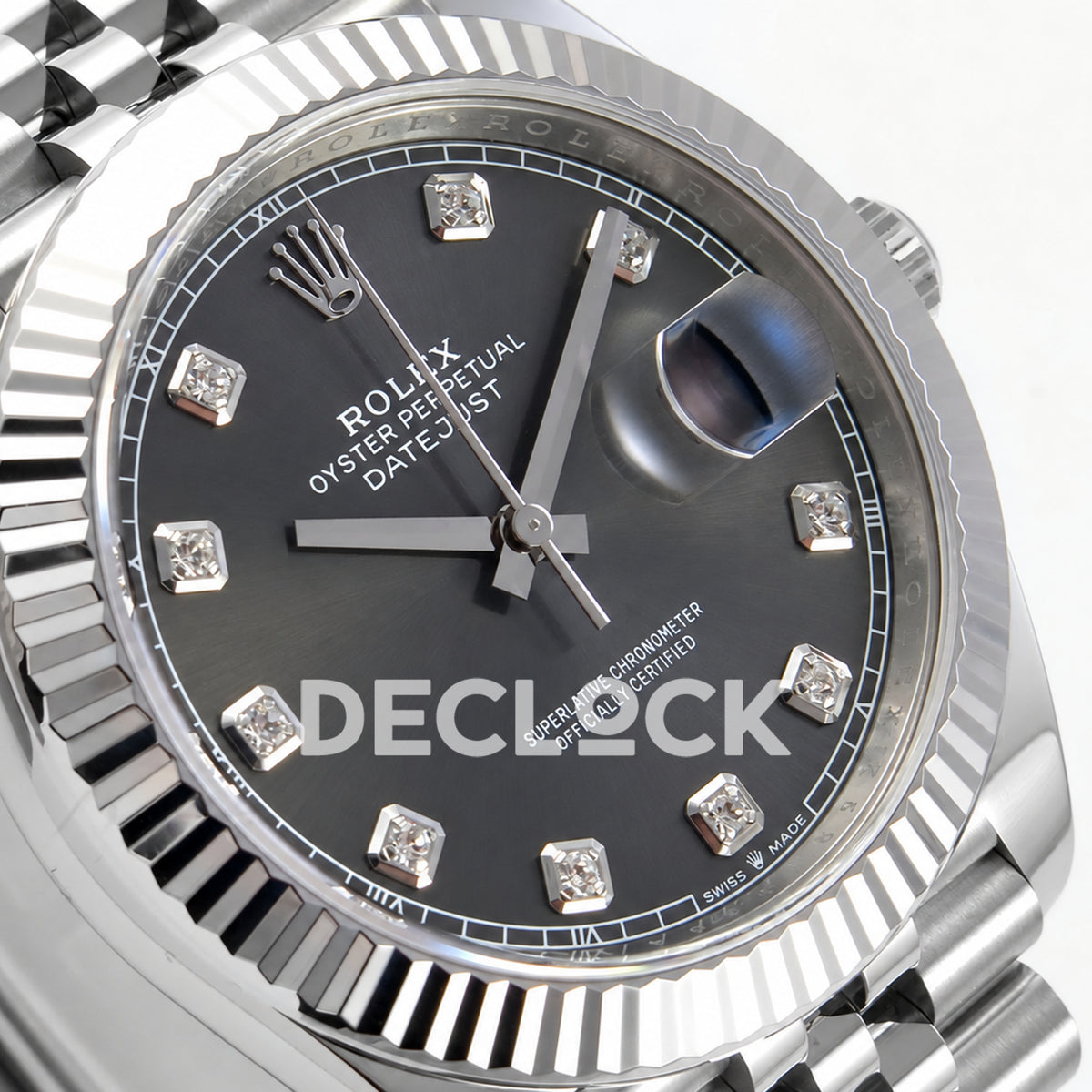 Rolex Datejust 41 126334 Grey Diamond Dial Jubilee Clean Plus JH3235 Free Sprung