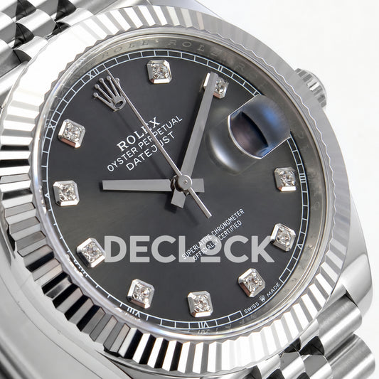 Rolex Datejust 41 126334 Grey Diamond Dial Jubilee Clean Plus JH3235 Free Sprung