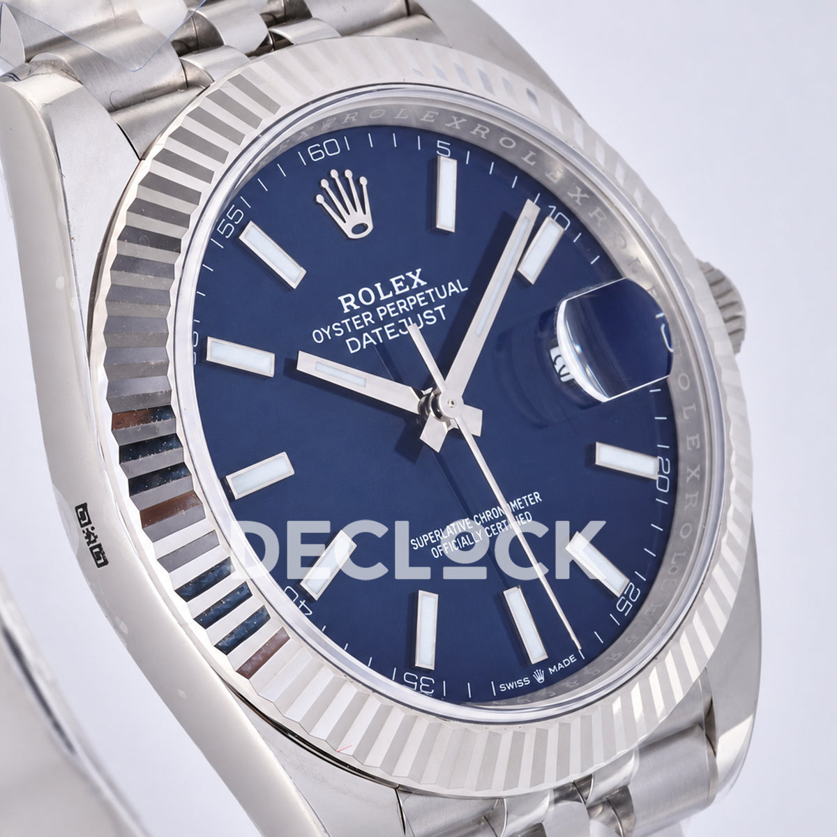 Rolex Datejust 41 126334 Blue Stick Dial Jubilee JF JH3235 Free Sprung