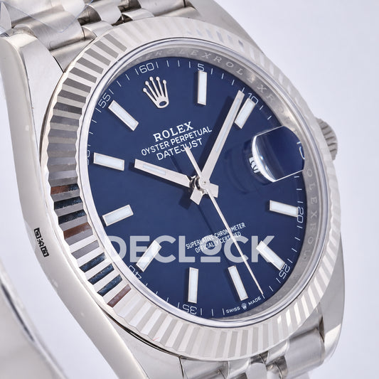 Rolex Datejust 41 126334 Blue Stick Dial Jubilee JF JH3235 Free Sprung