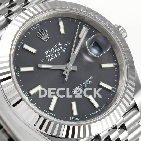 Rolex Datejust 41 126334 Grey Stick Dial Jubilee ERF JH3235 Free Sprung