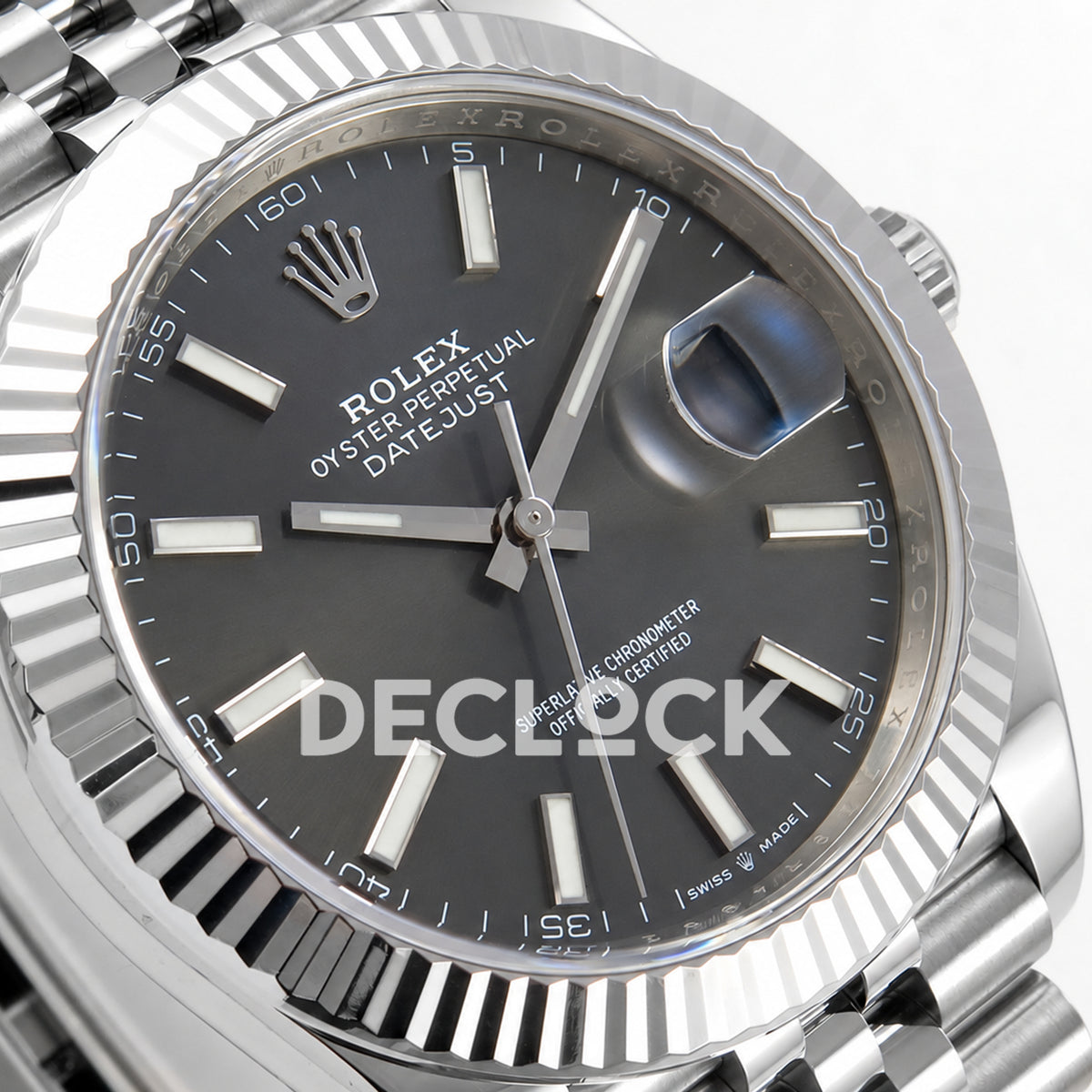 Rolex Datejust 41 126334 Grey Stick Dial Jubilee Clean Plus JH3235 Free Sprung