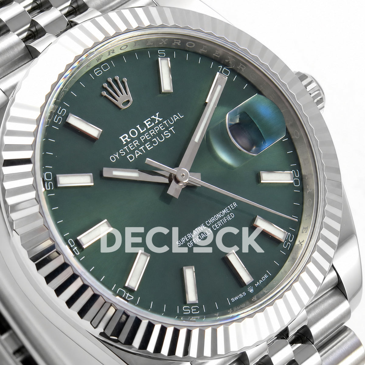 Rolex Datejust 41 126334 Green Stick Dial Jubilee Clean Plus JH3235 Free Sprung