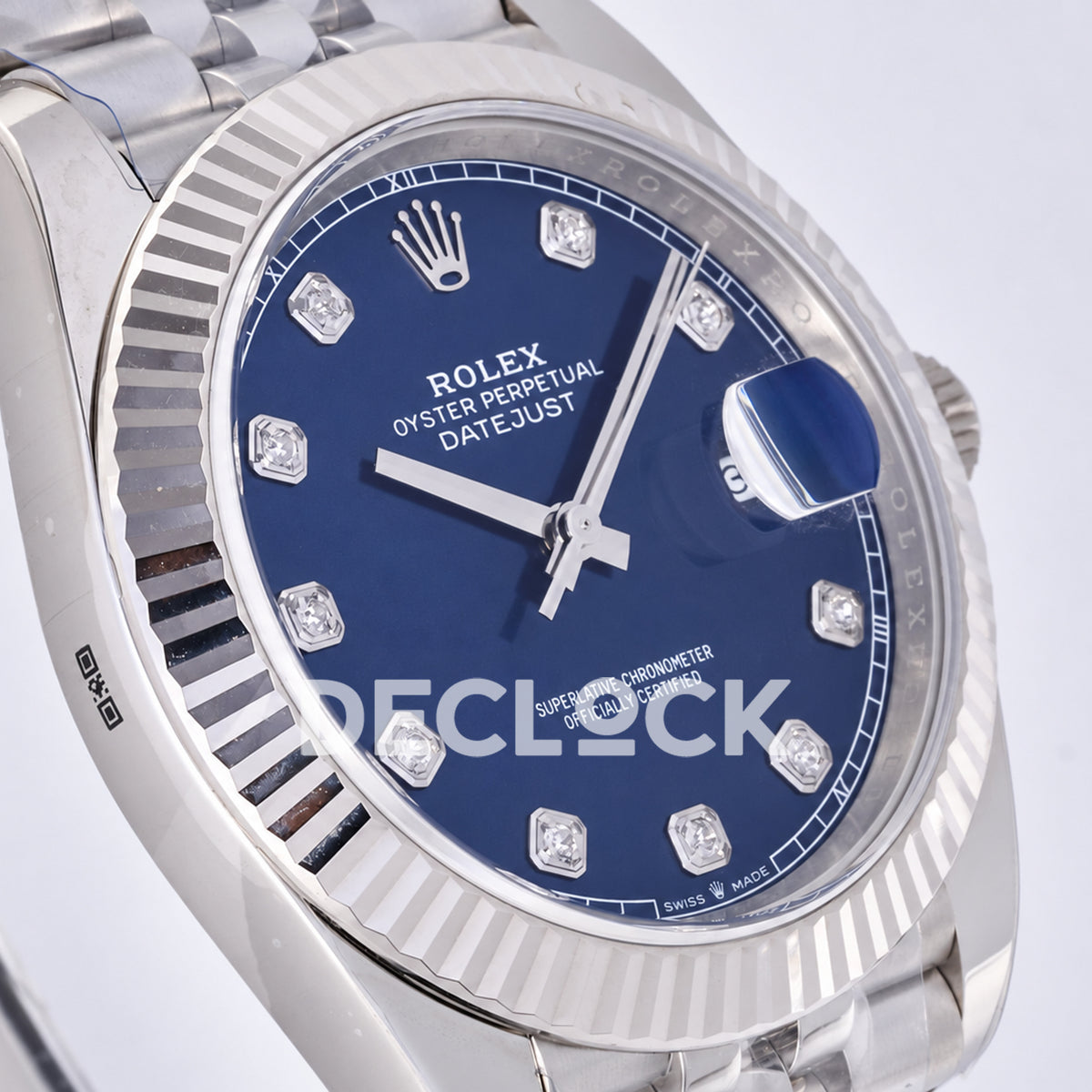 Rolex Datejust 41 126334 Blue Diamond Dial Jubilee JF JH3235 Free Sprung