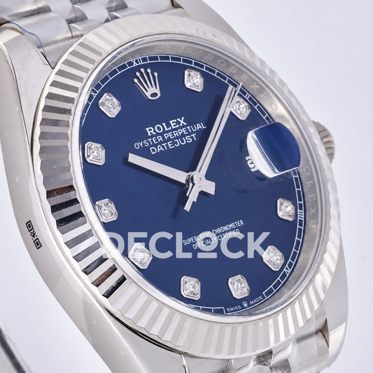 Rolex Datejust 41 126334 Blue Diamond Dial Jubilee JF JH3235 Free Sprung
