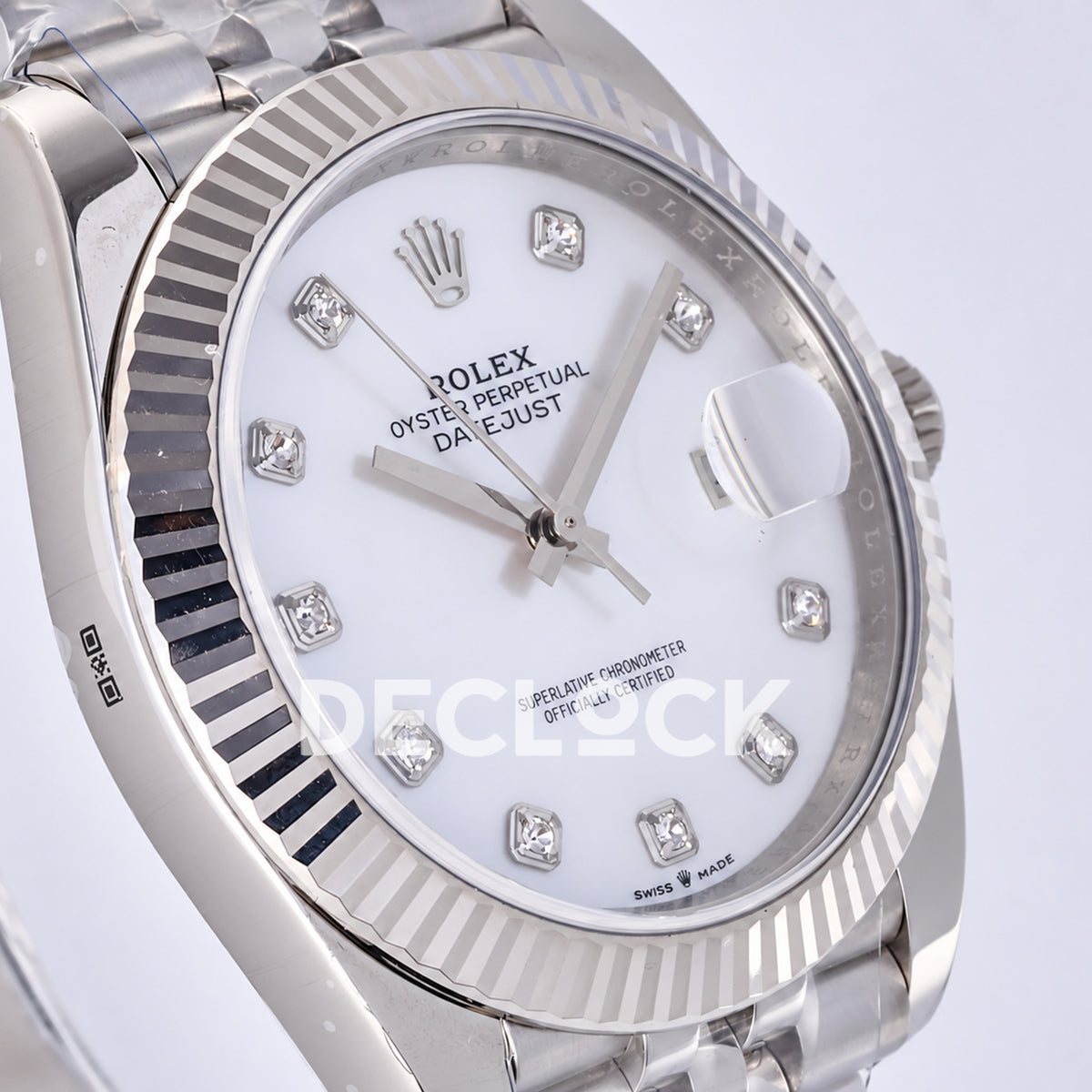 Rolex Datejust 41 126334 White Diamond Dial Jubilee JF JH3235 Free Sprung