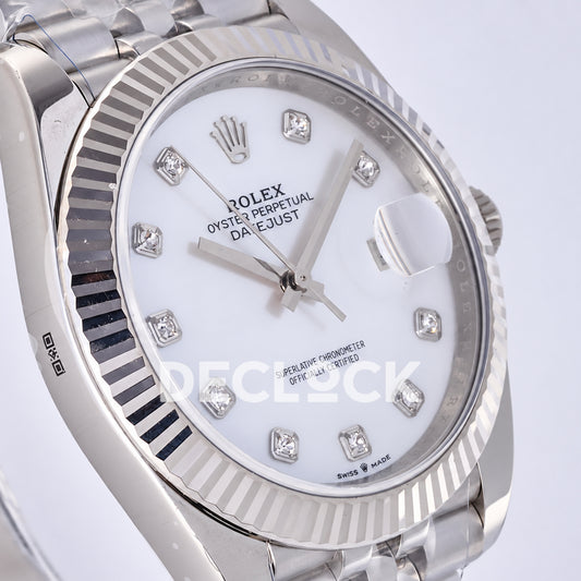 Rolex Datejust 41 126334 White Diamond Dial Jubilee JF JH3235 Free Sprung