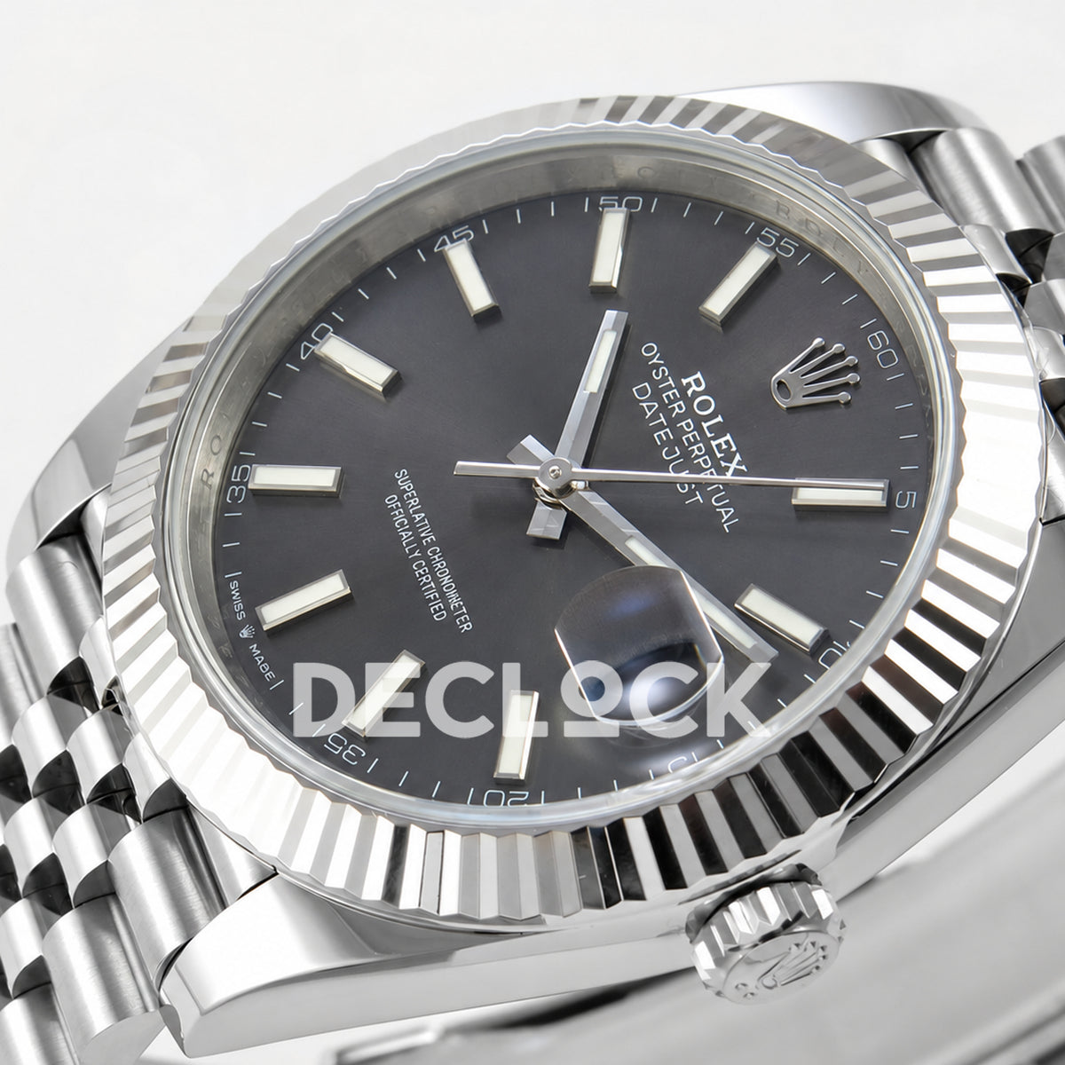 Rolex Datejust 41 126334 Grey Stick Dial Jubilee ERF JH3235 Free Sprung