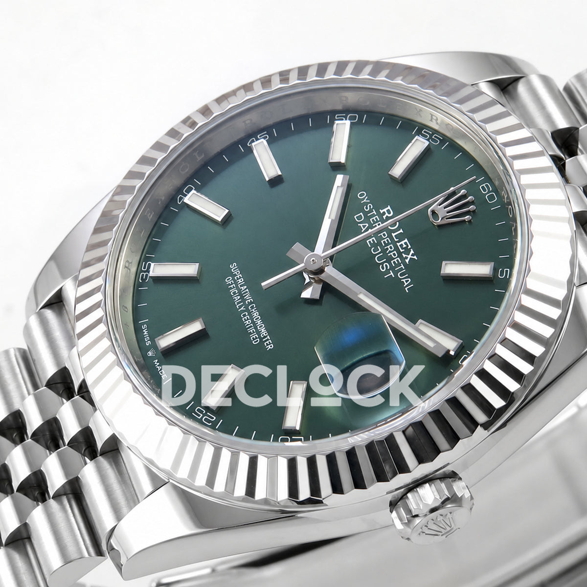 Rolex Datejust 41 126334 Green Stick Dial Jubilee Clean Plus JH3235 Free Sprung