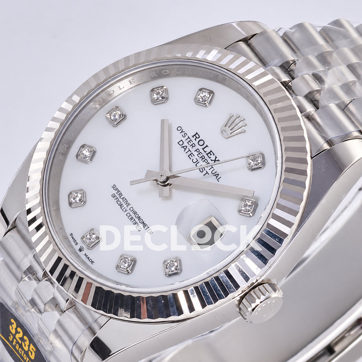 Rolex Datejust 41 126334 White Diamond Dial Jubilee JF JH3235 Free Sprung