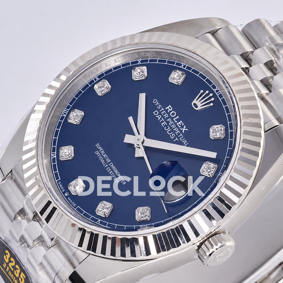 Rolex Datejust 41 126334 Blue Diamond Dial Jubilee JF JH3235 Free Sprung