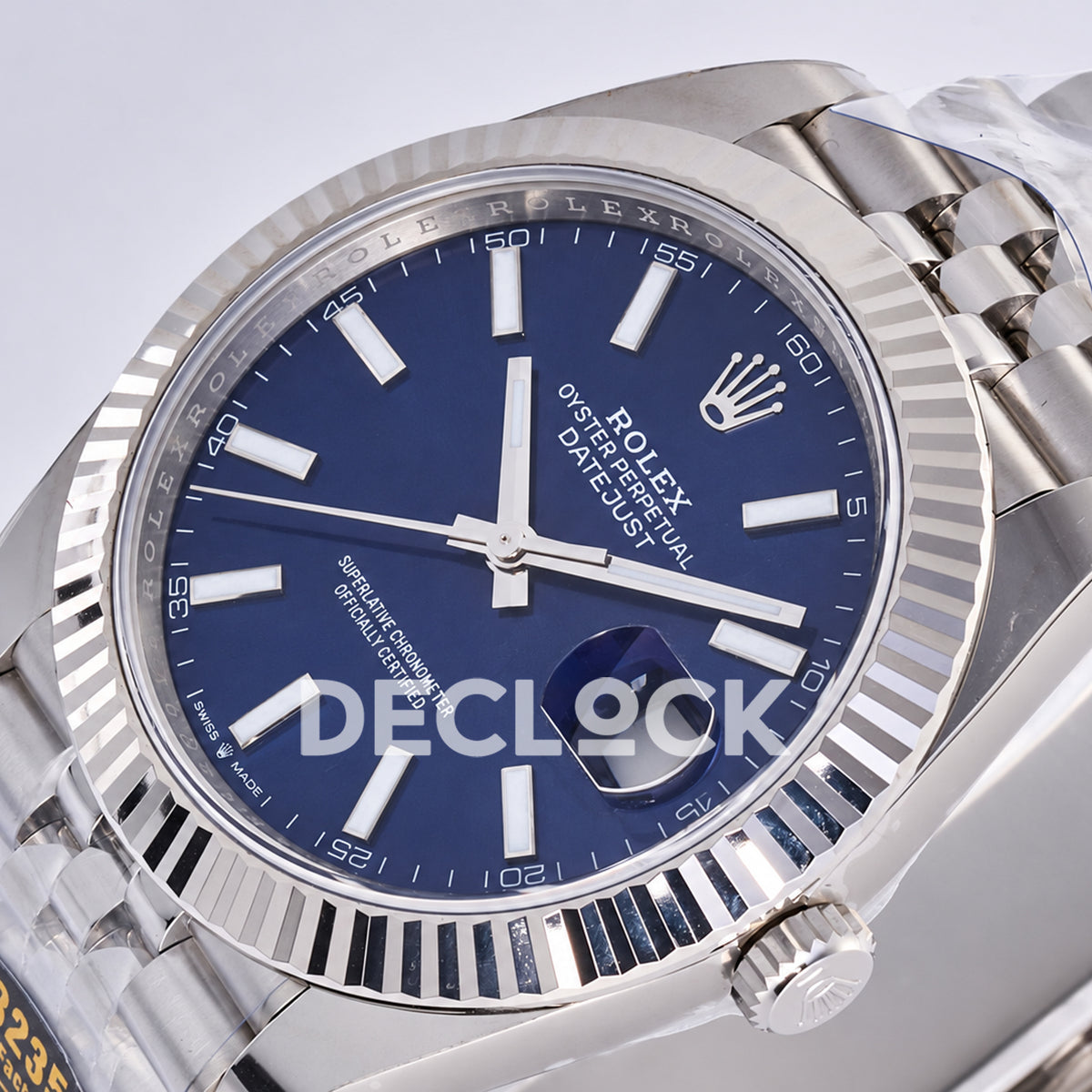 Rolex Datejust 41 126334 Blue Stick Dial Jubilee JF JH3235 Free Sprung