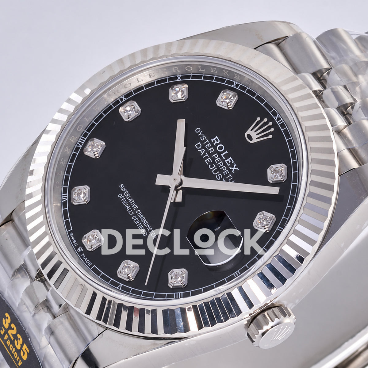 Rolex Datejust 41 126334 Black Diamond Dial Jubilee JF JH3235 Free Sprung