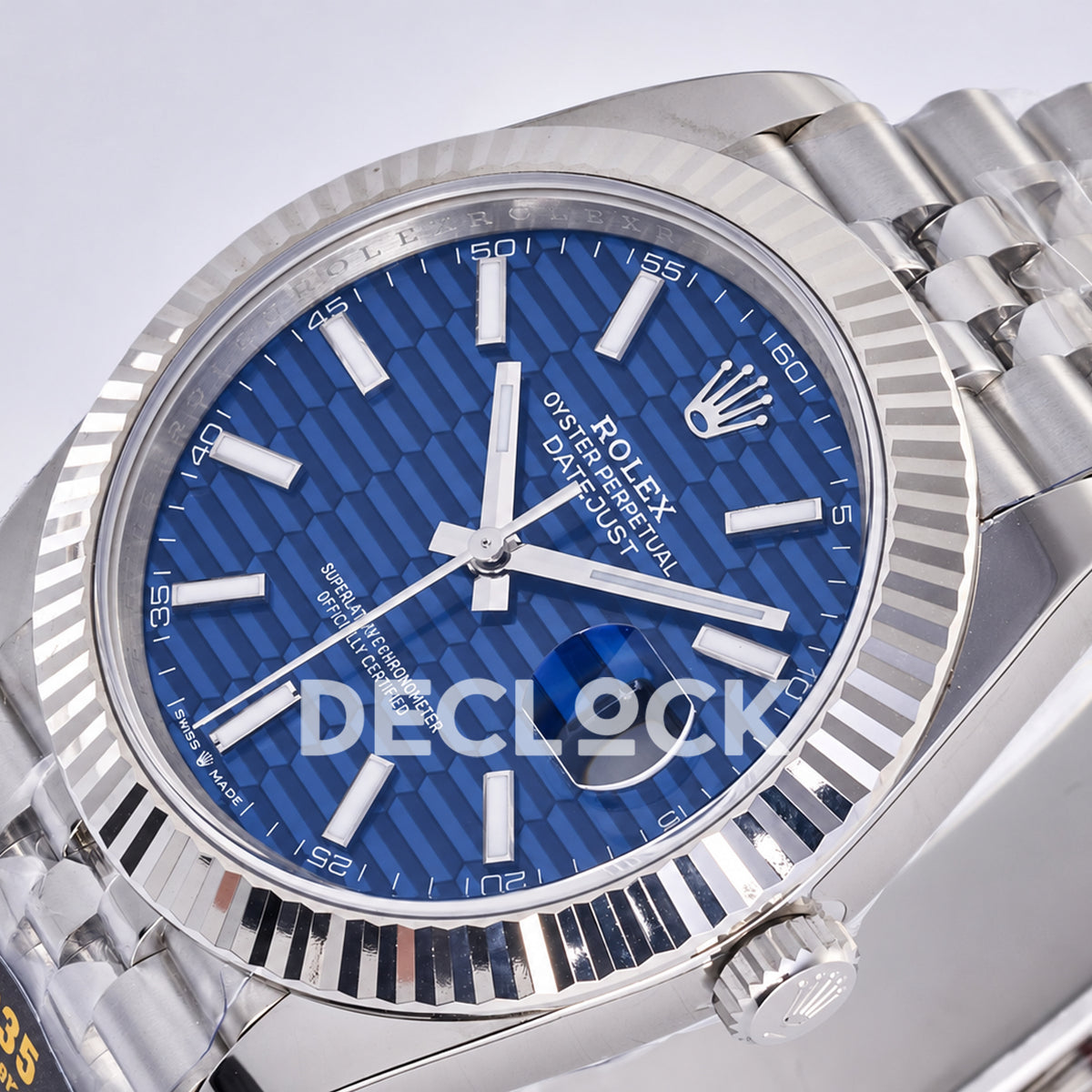 Rolex Datejust 41 126334 Blue Textured Stick Dial Jubilee JF JH3235 Free Sprung