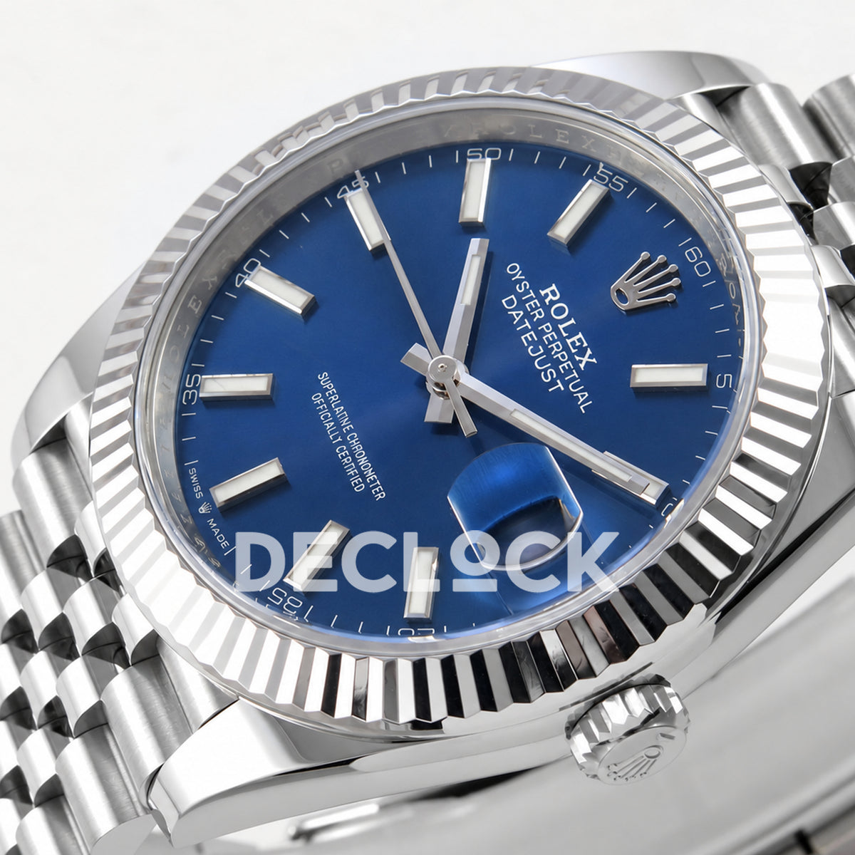 Rolex Datejust 41 126334 Blue Stick Dial Jubilee Clean Plus JH3235 Free Sprung