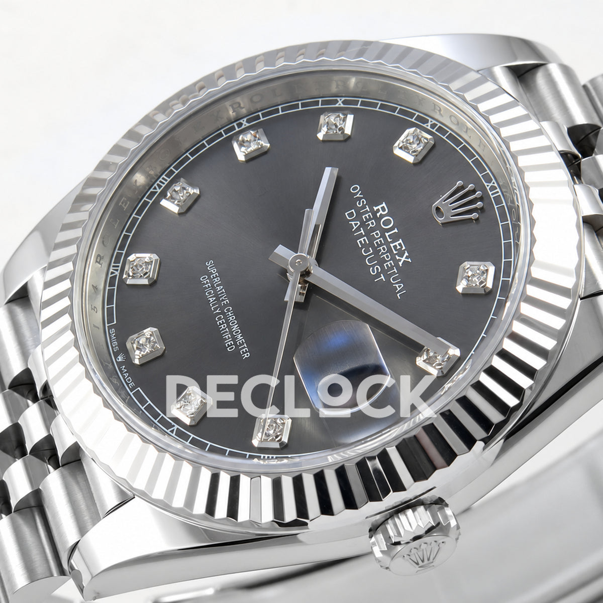 Rolex Datejust 41 126334 Grey Diamond Dial Jubilee Clean Plus JH3235 Free Sprung