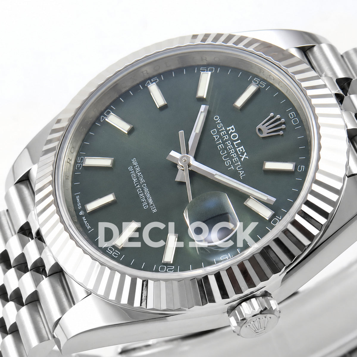 Rolex Datejust 41 126334 Green Stick Dial Jubilee ERF JH3235 Free Sprung