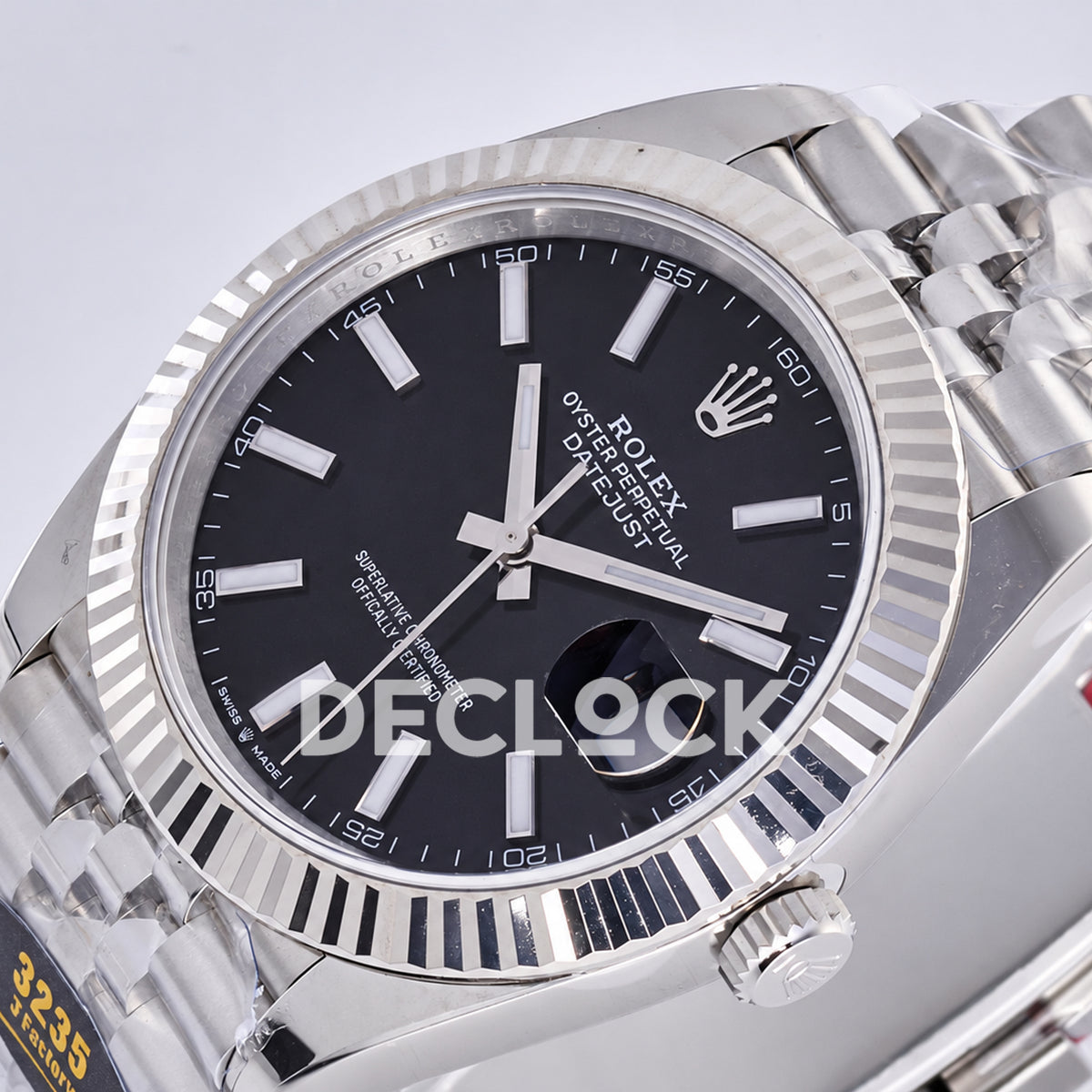 Rolex Datejust 41 126334 Black Stick Dial Jubilee JF JH3235 Free Sprung