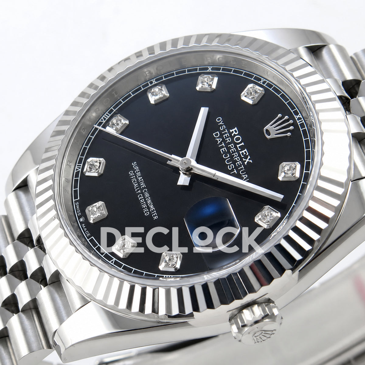 Rolex Datejust 41 126334 Black Diamond Dial Jubilee Clean Plus JH3235 Free Sprung