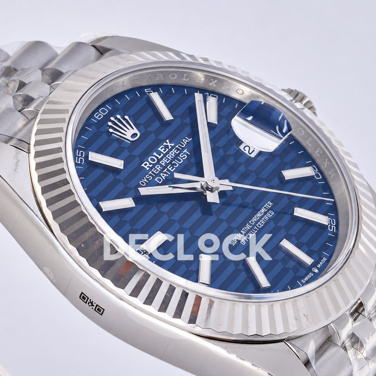 Rolex Datejust 41 126334 Blue Textured Stick Dial Jubilee JF JH3235 Free Sprung