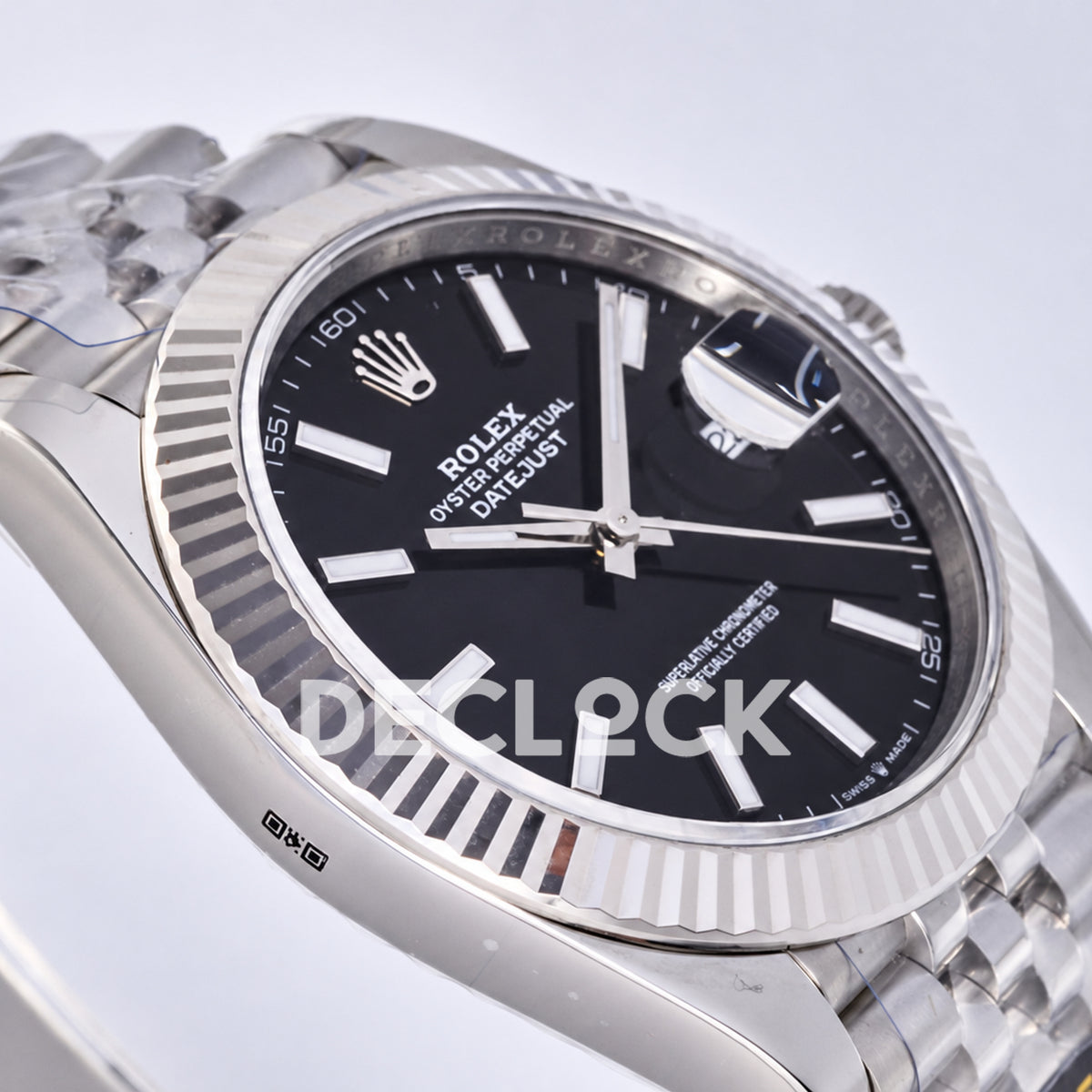 Rolex Datejust 41 126334 Black Stick Dial Jubilee JF JH3235 Free Sprung