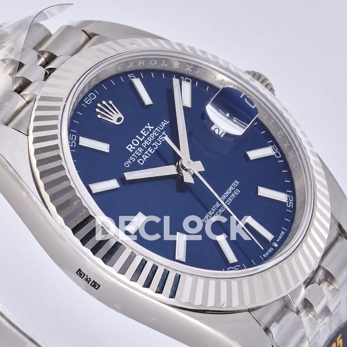 Rolex Datejust 41 126334 Blue Stick Dial Jubilee JF JH3235 Free Sprung