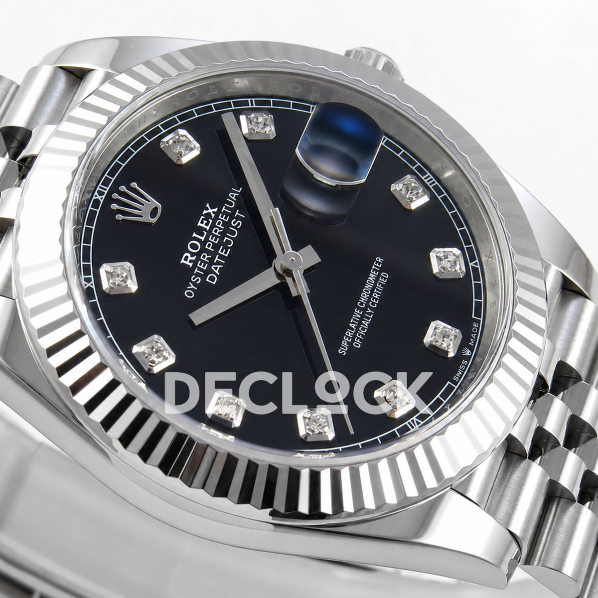 Rolex Datejust 41 126334 Black Diamond Dial Jubilee Clean Plus JH3235 Free Sprung