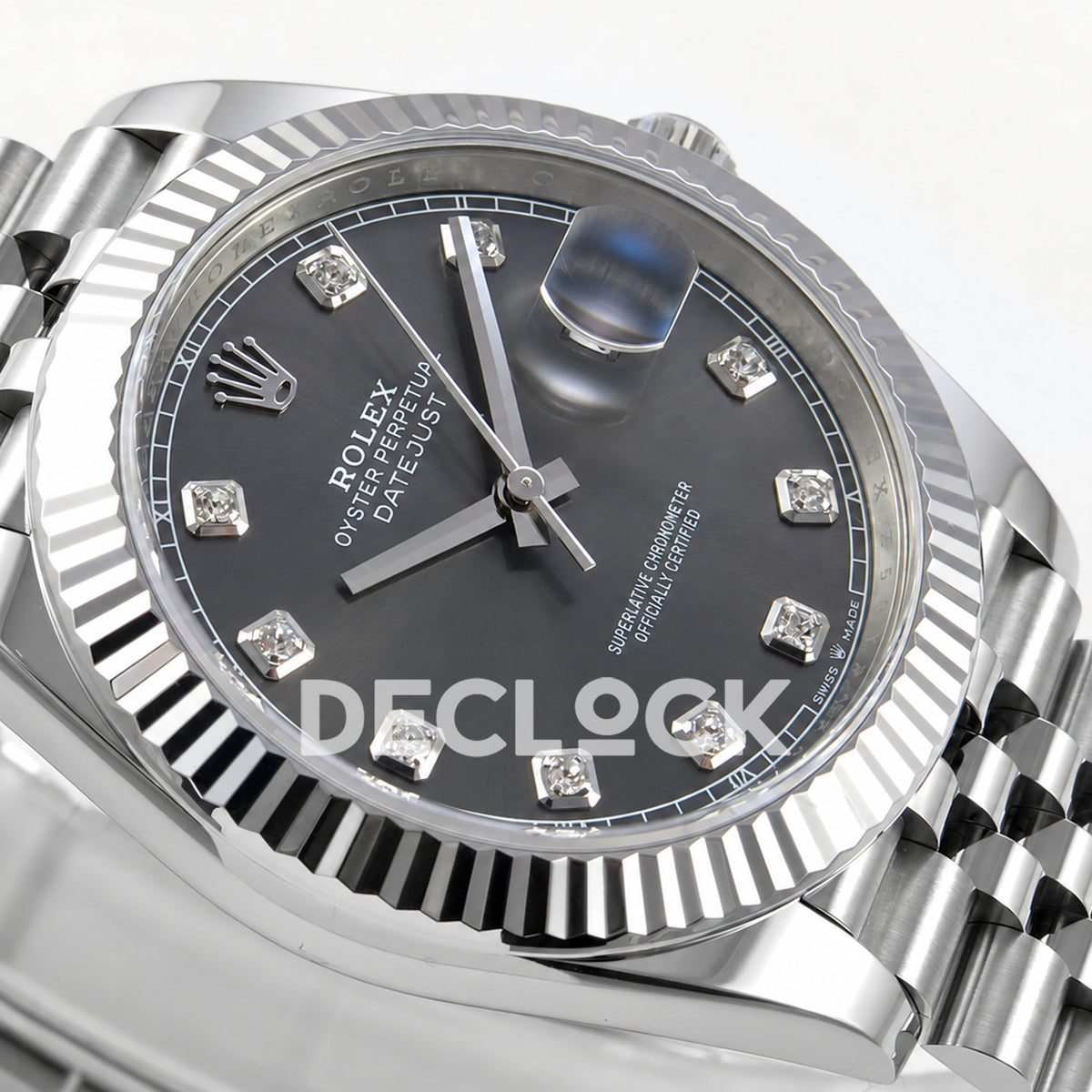 Rolex Datejust 41 126334 Grey Diamond Dial Jubilee Clean Plus JH3235 Free Sprung