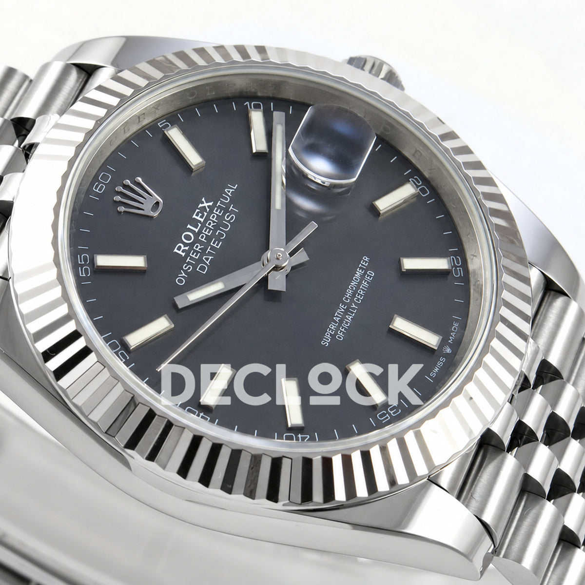 Rolex Datejust 41 126334 Grey Stick Dial Jubilee ERF JH3235 Free Sprung