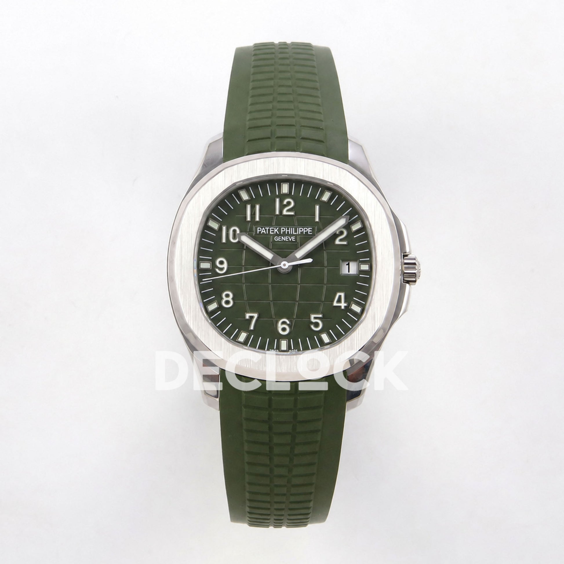 Patek Philippe Aquanaut 5168G 42mm DDF 1Green Dial on Green Rubber Strap DPB330 Super Clone (Weighted)