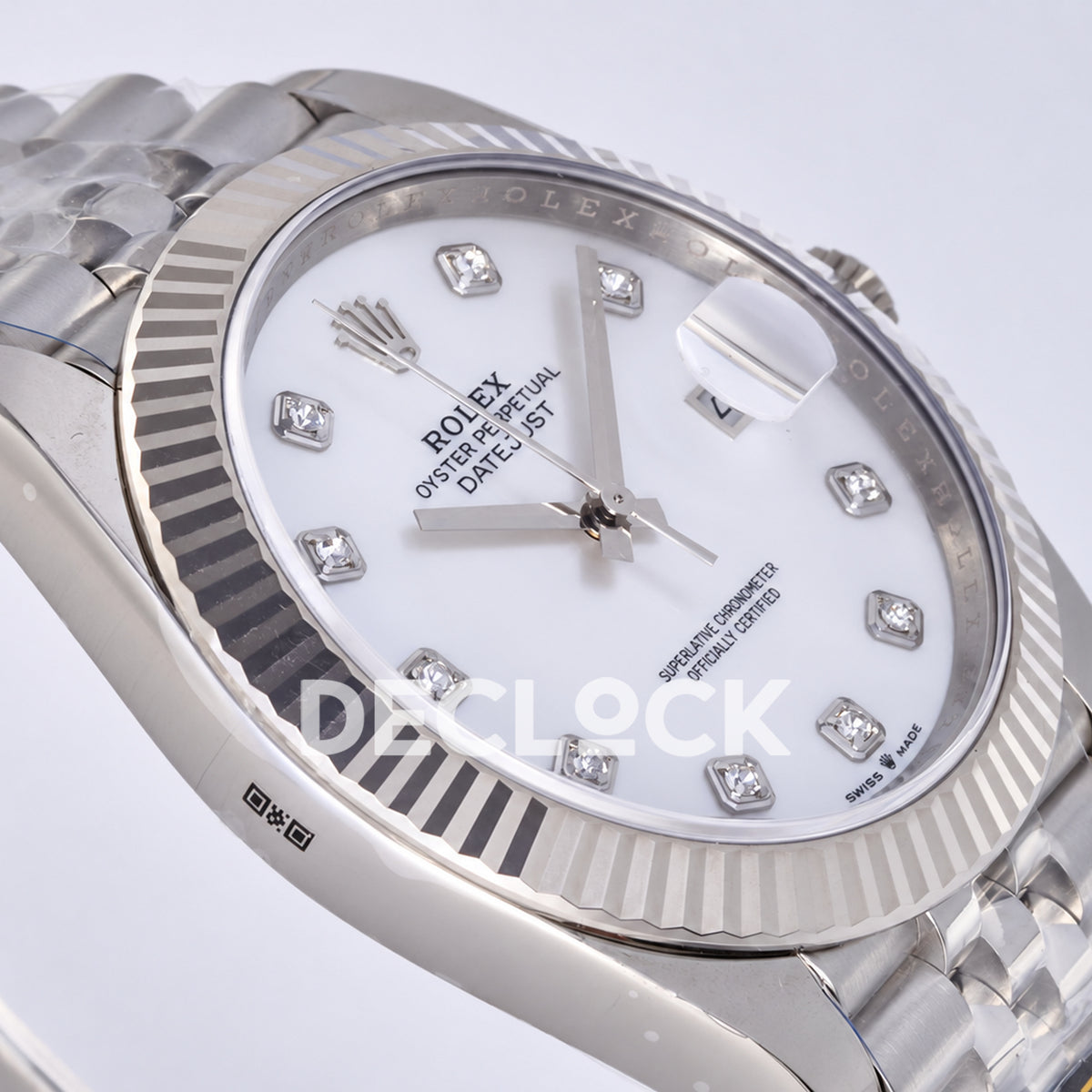 Rolex Datejust 41 126334 White Diamond Dial Jubilee JF JH3235 Free Sprung