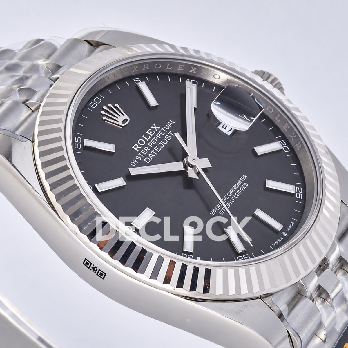Rolex Datejust 41 126334 Grey Stick Dial Jubilee JF JH3235 Free Sprung
