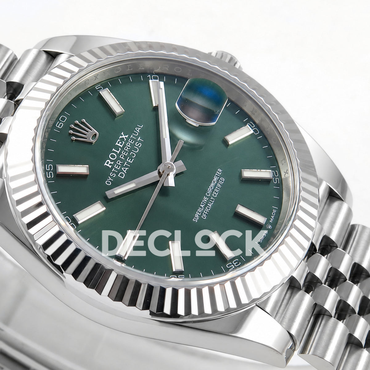 Rolex Datejust 41 126334 Green Stick Dial Jubilee Clean Plus JH3235 Free Sprung