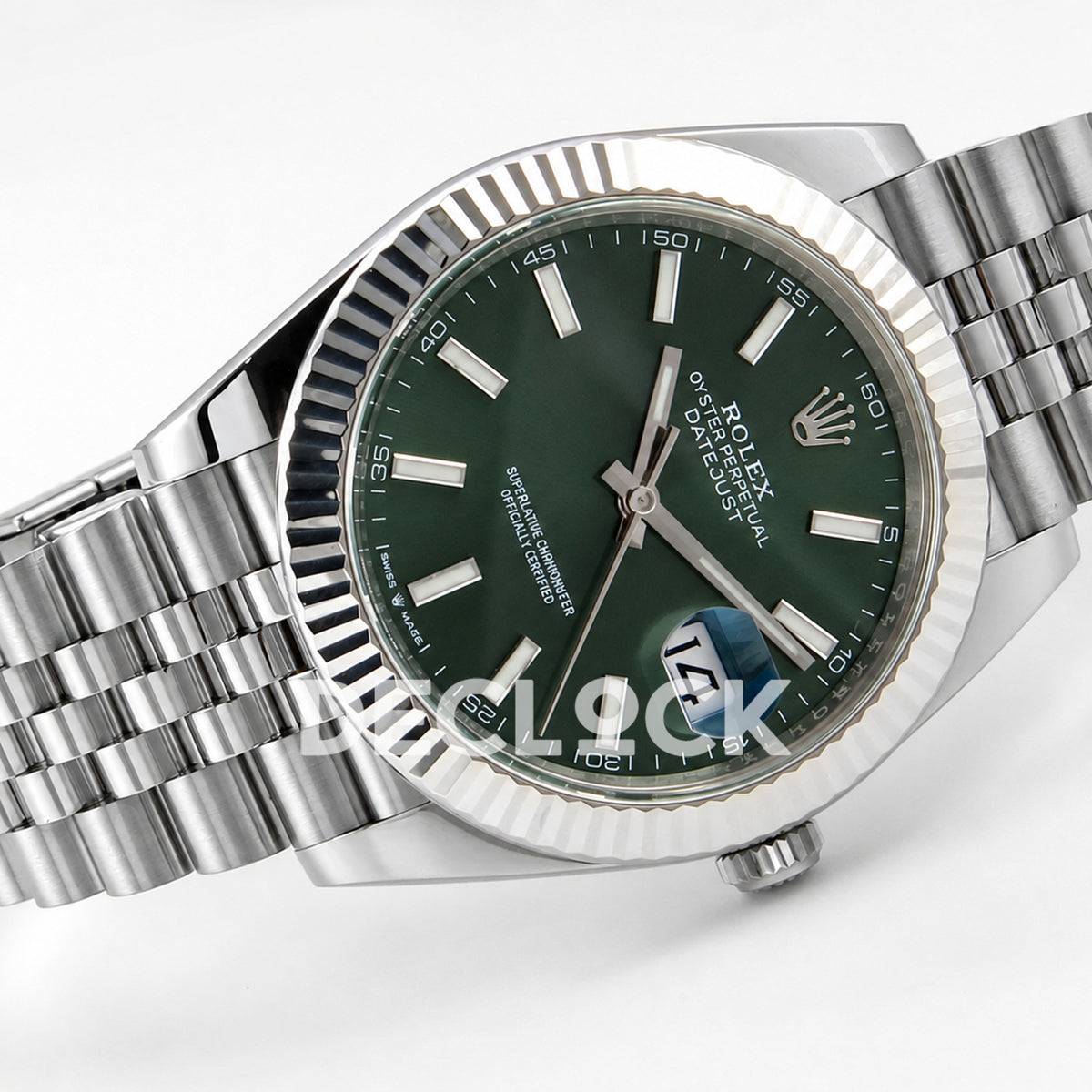 Rolex Datejust 41 126334 Green Stick Dial Jubilee Clean Plus JH3235 Free Sprung