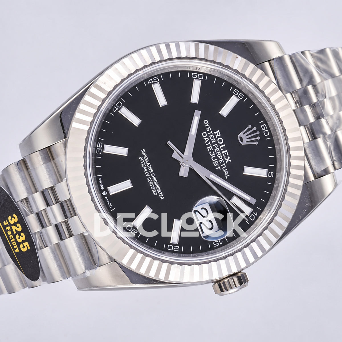 Rolex Datejust 41 126334 Black Stick Dial Jubilee JF JH3235 Free Sprung