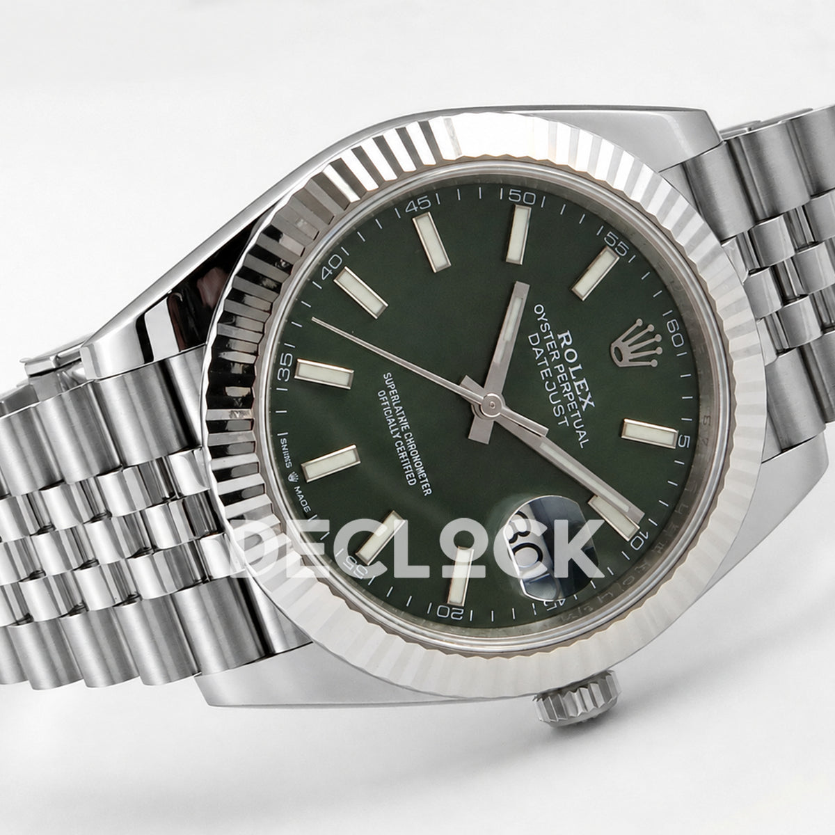 Rolex Datejust 41 126334 Green Stick Dial Jubilee ERF JH3235 Free Sprung