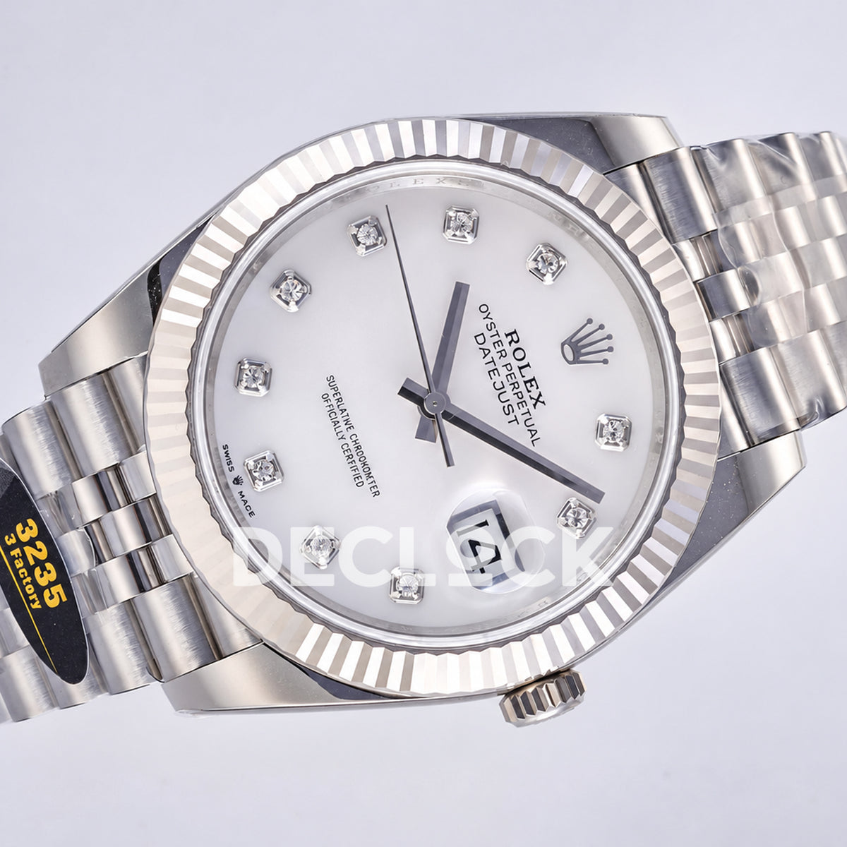 Rolex Datejust 41 126334 White Diamond Dial Jubilee JF JH3235 Free Sprung