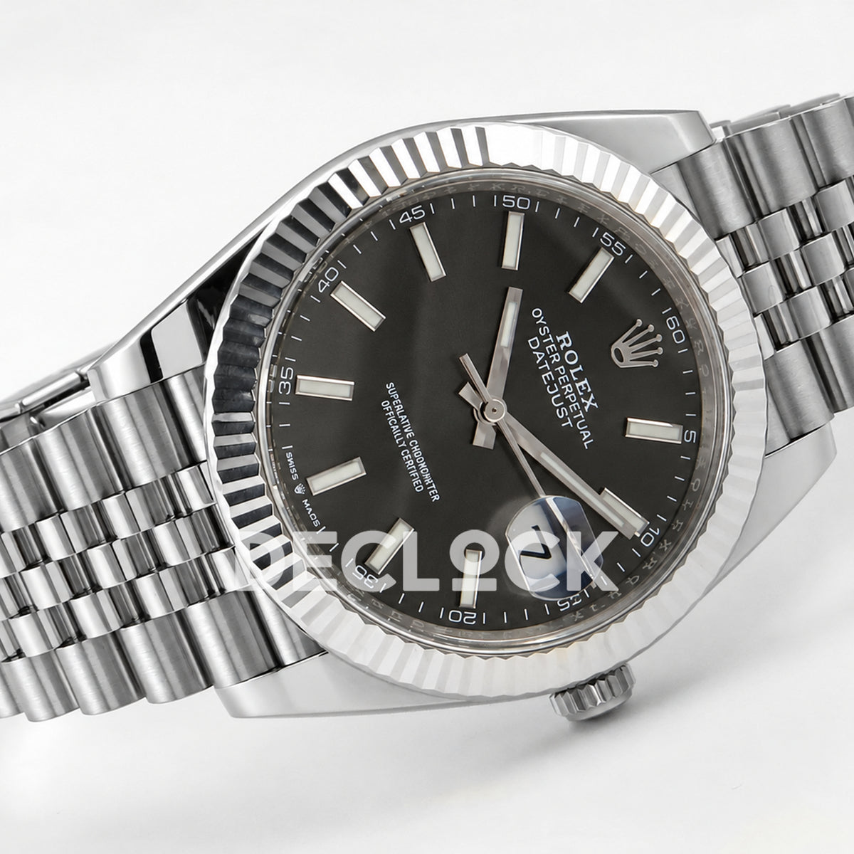 Rolex Datejust 41 126334 Grey Stick Dial Jubilee Clean Plus JH3235 Free Sprung