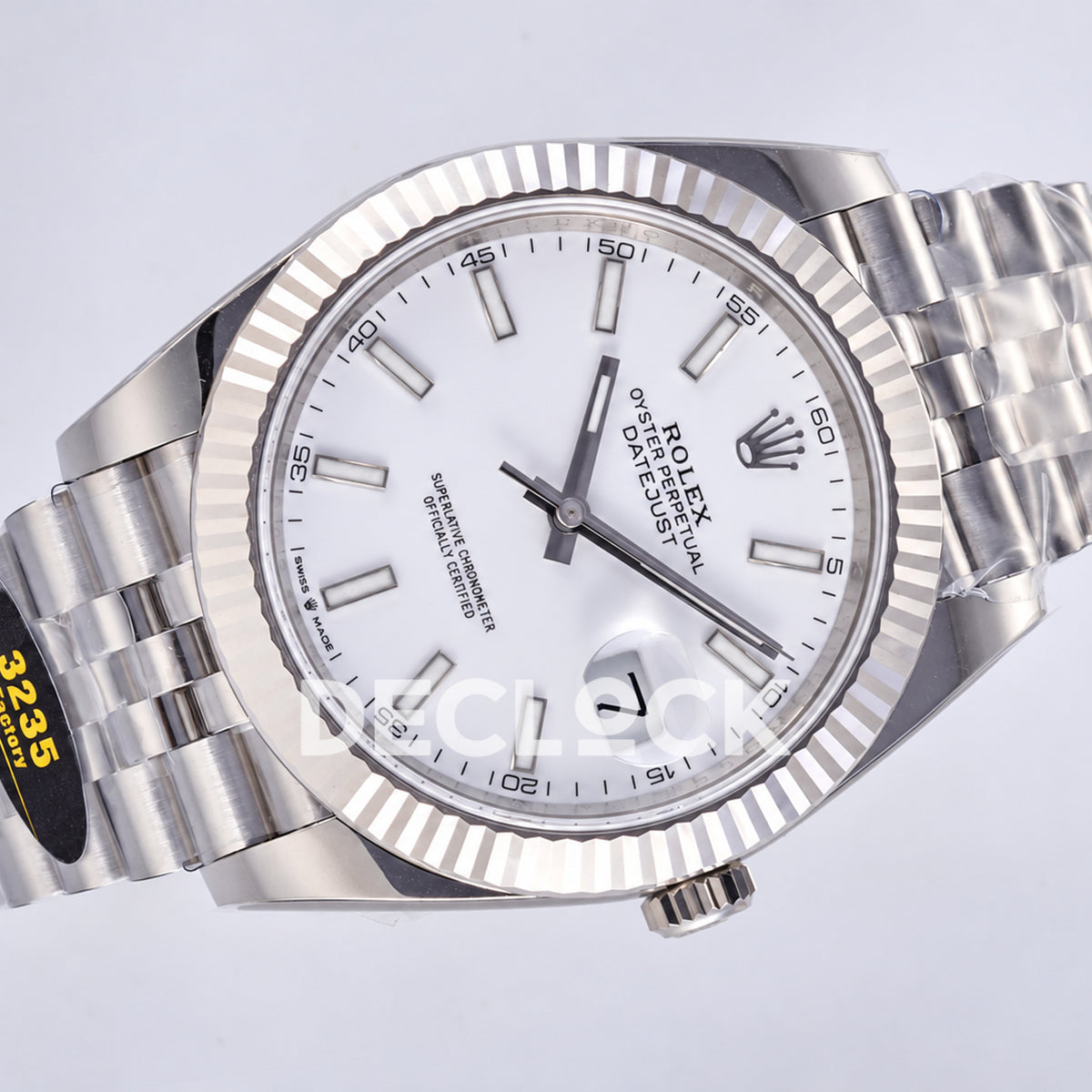 Rolex Datejust 41 126334 White Stick Dial Jubilee JF JH3235 Free Sprung